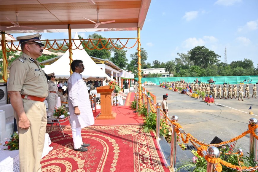 Jharkhand CM attends Police Academy Hazibbagh