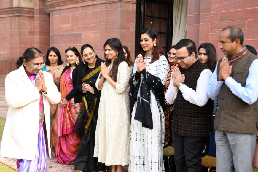 भारत के राष्ट्रपति ने अग्रणी Women Startup और यूनिकॉर्न के साथ बातचीत की