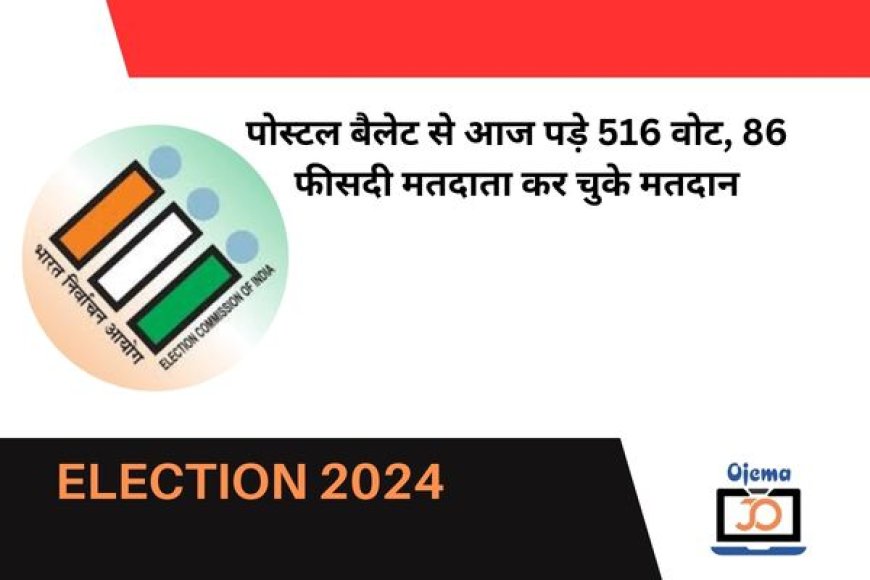 पोस्टल बैलेट से आज पड़े 516 वोट, 86 फीसदी मतदाता कर चुके मतदान